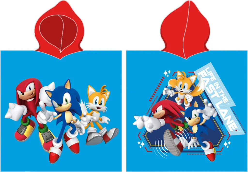 Telo Mare Poncho Sonic the Hedgehog - Design Esclusivo Team Sonic