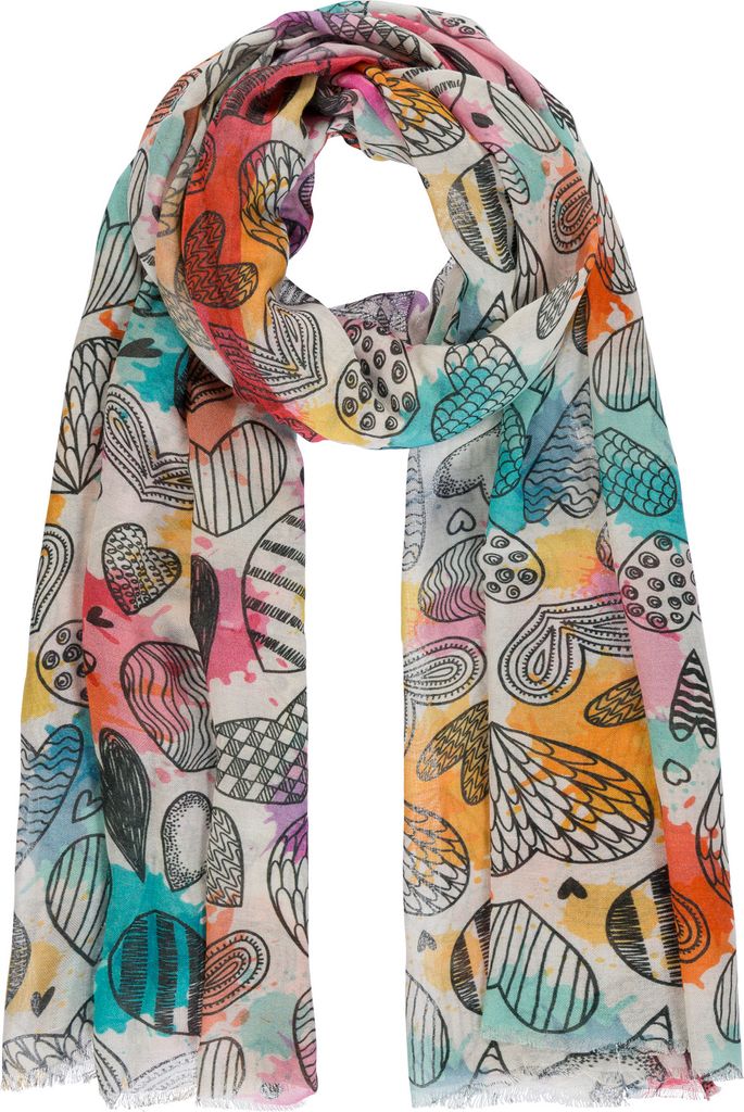 Passigatti Schal aus Modal mit digitalem Druck, Gr. ONESIZE