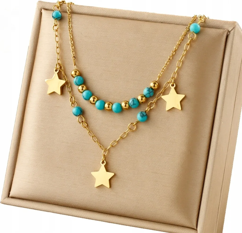 COOLSTEELANDBEYOND Colorati Zirconi Croce Ciondolo, Collana Con