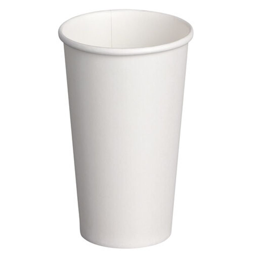 50x Heiß- und Kaltgetränkebecher Pappbecher weiß 500ml 600ml XXL 20oz