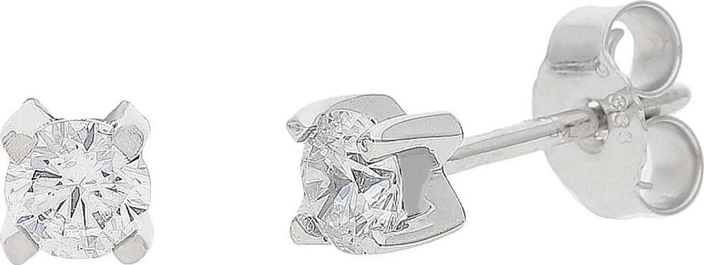 JuwelmaLux Ohrstecker 333 Weißgold mit Zirkonia JL39-06-0400