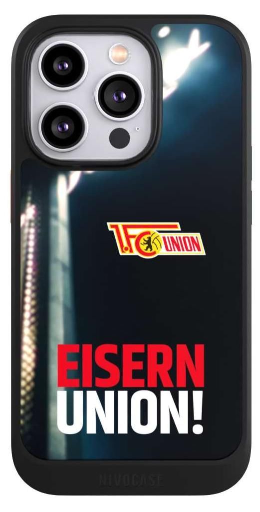NIVOCASE Hülle für Apple iPhone 14 Pro Handyhülle NIVOcore Case Schwarz 1. FC Union Berlin Fanartikel Fußball