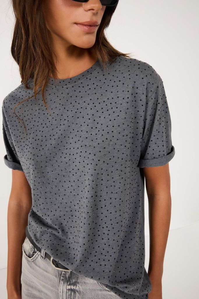 Bequemes Basic-T-Shirt, Anthracite, XL