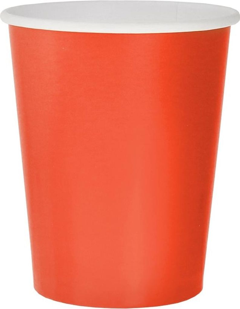ROTE Pappbecher 250 ml, 14 Stück.