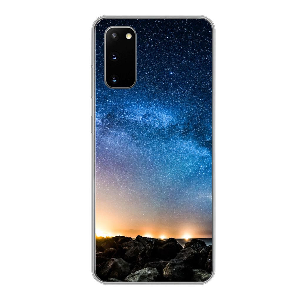 MuchoWow Handyhülle Schutzhülle Hülle für Samsung Galaxy S20 Galaxie - Universum - Sonne - Jungen - Mädchen - Kinder Silikon Softcase Handy ...