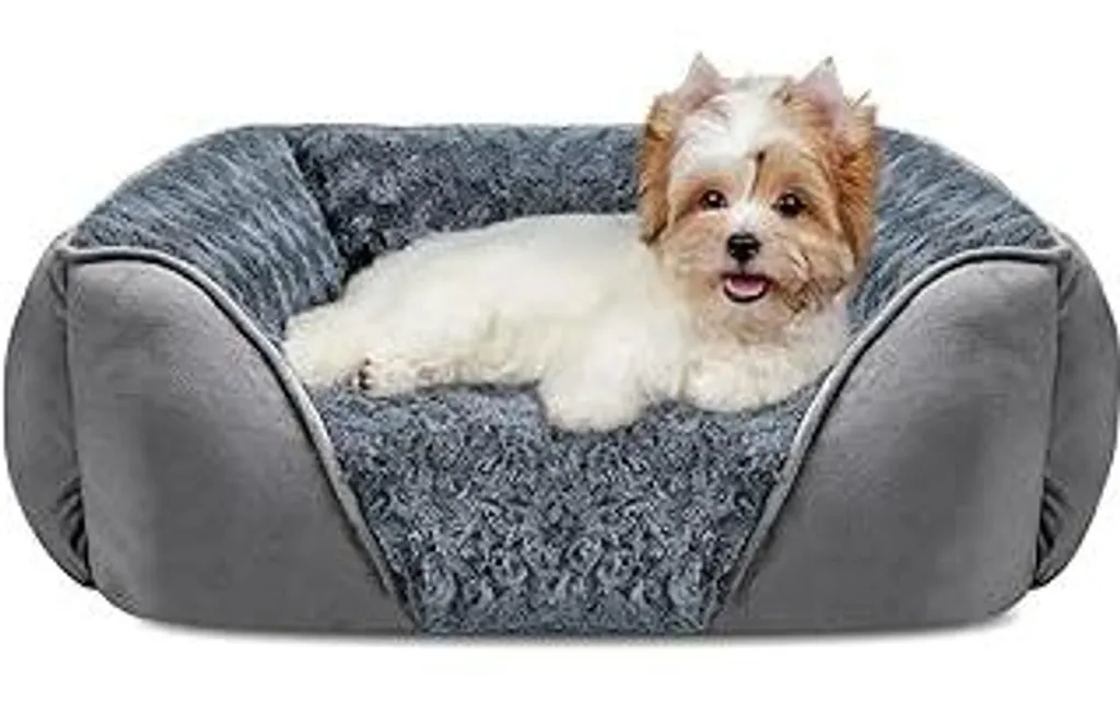 JOEJOY Cuccia per cani, cestino per cani di piccola taglia e gatti, cuccia morbida e lavabile, cestino anti-ansia antiscivolo, cuccia morbida e confortevole, 51x48x15 cm