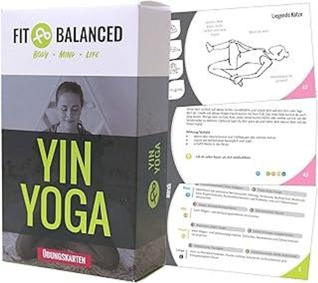Yin Yoga Übungskarten, sanftes Yoga, für Anfänger und Fortgeschrittene, mit 70 Yogaübungen, Yogabox (in Neuer Verpackung)