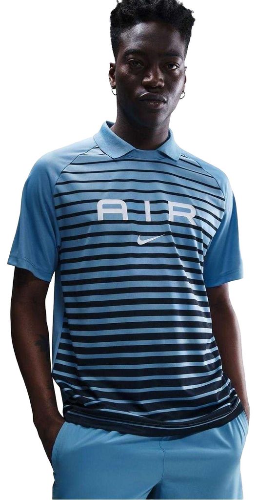 Nike - "Air" Poloshirt für Herren, Stripes GT27964 (L) (Blau)