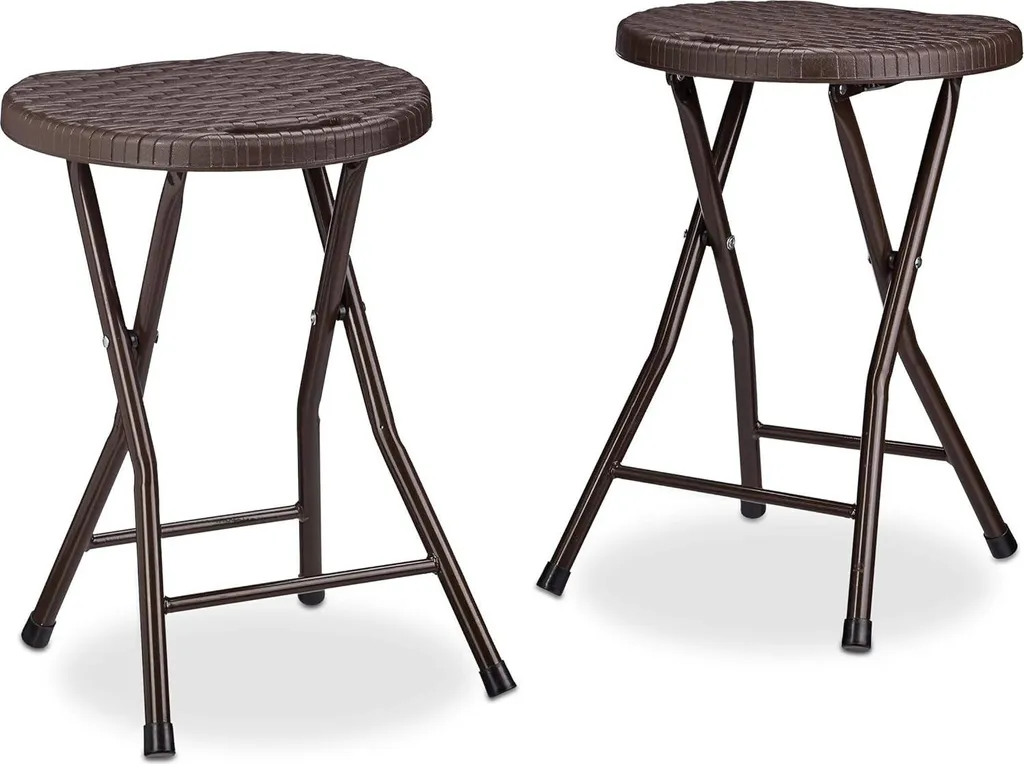 Set Sgabelli Pieghevoli BASTIAN Relaxdays | Perfetti per Feste e Catering