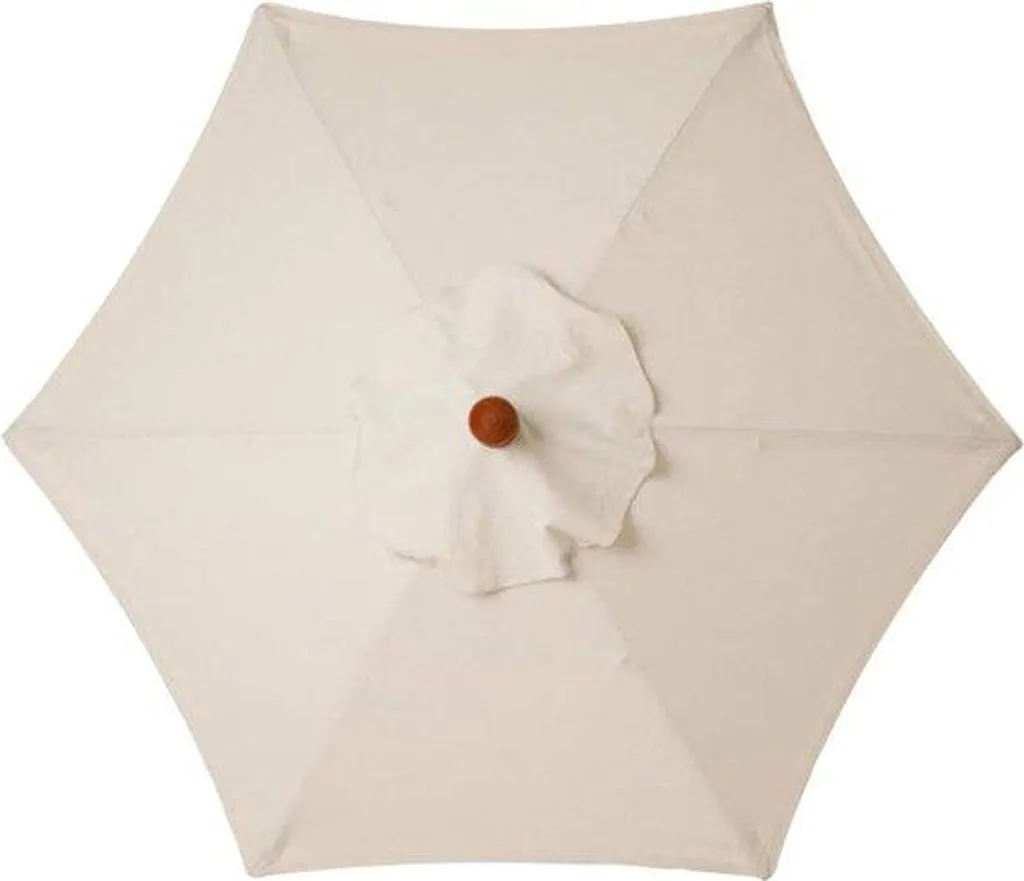 Abri parasol avec tablette noire 6 baleines pour jardin et terrasse