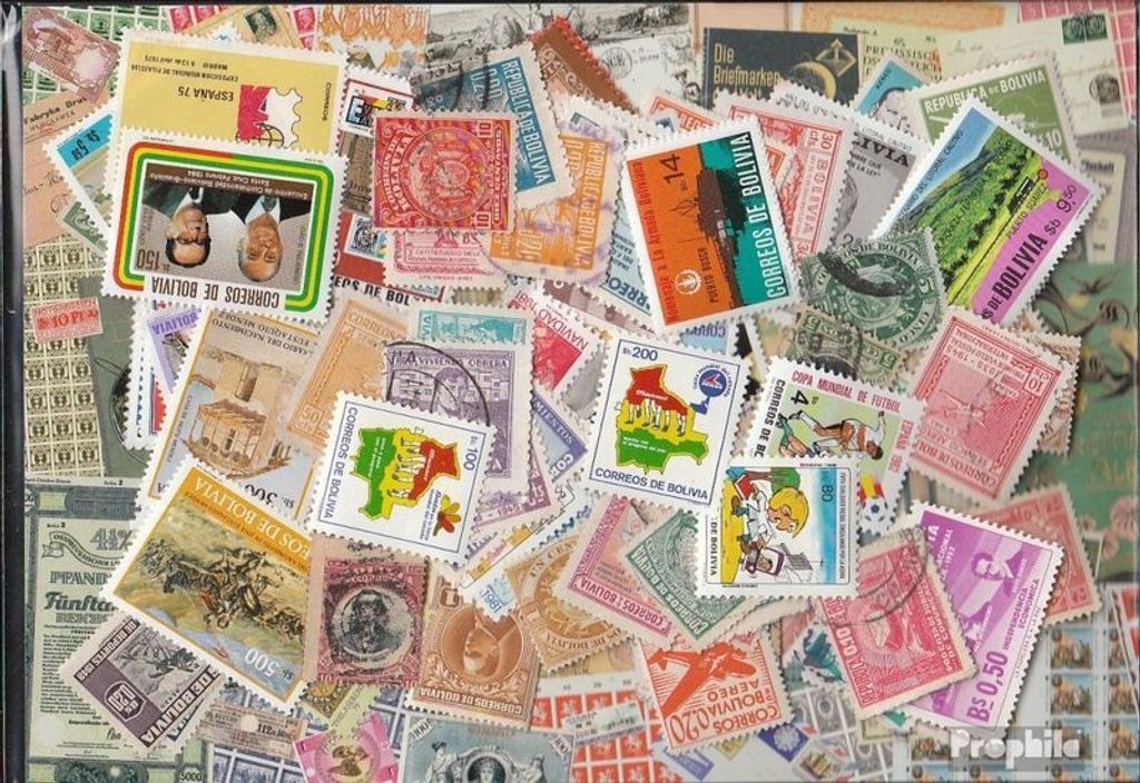 Briefmarken Bolivien 200 verschiedene Marken