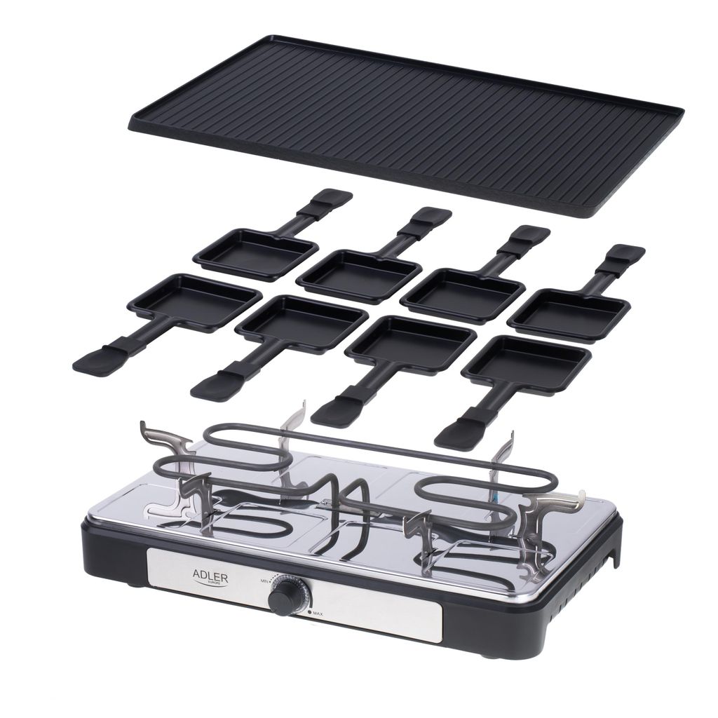 ADLER ELEKTRICKÝ GRIL 4 v 1 Raclette 1400W 8 osôb Obrázok produktu 4