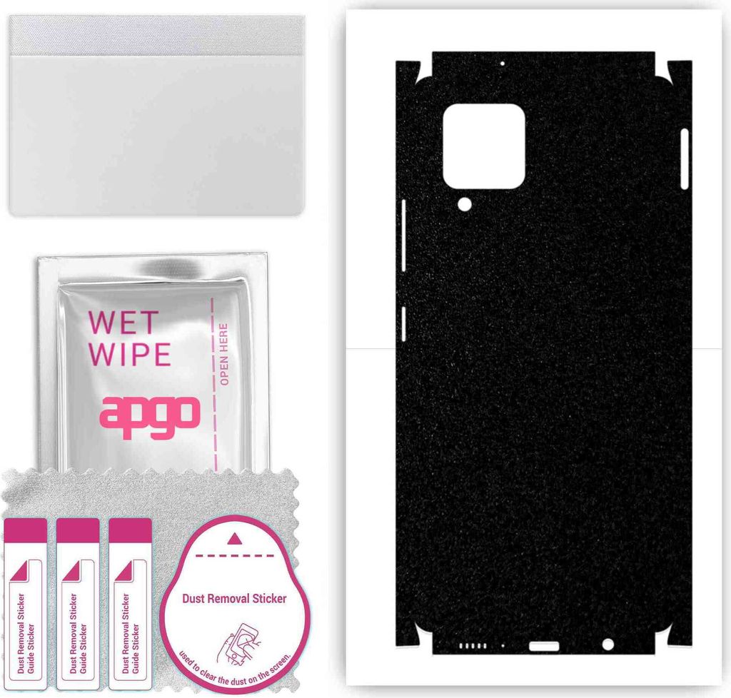 apgo Rückseite + Seiten Schutzfolie, Skin, kompatibel mit Samsung Galaxy M42 5G, Hinten Displayschutzfolie aus Vinylfolie, kratzfest, einfache Mon...