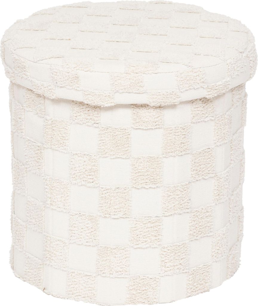 Kulatý skládací taburet PASTI, tuftovaný, Ø 38 cm Obrázek produktu 