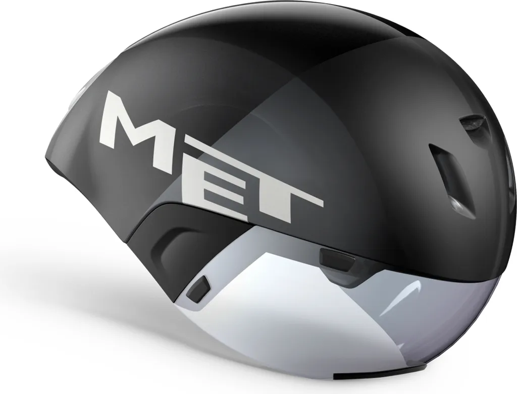 Casque de triathlon Met Codatronca Noir L avec visière magnétique