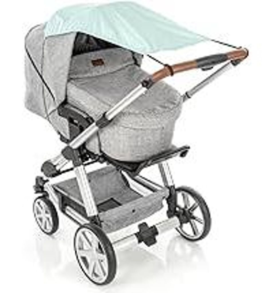 reer ShineSafe Sonnensegel für den Kinderwagen, Sonnenschutz für viele Modelle, mint