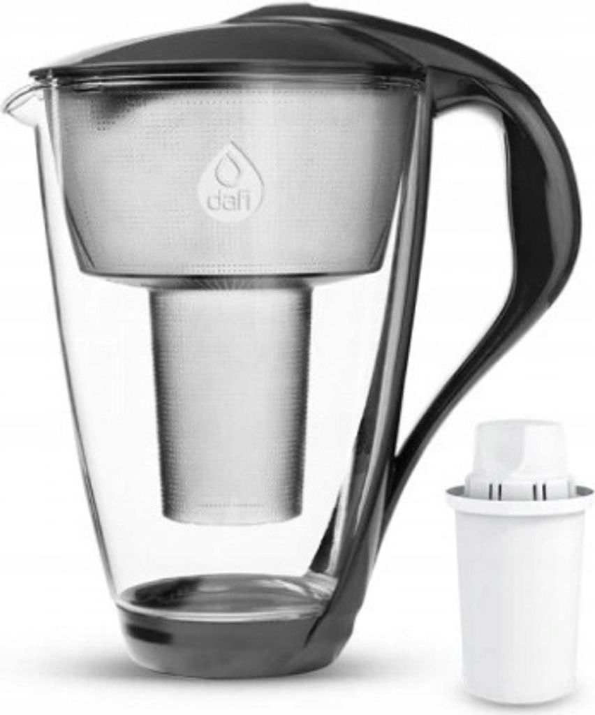 Szklany dzbanek filtrujący Dafi Crystal 2 l czarny + filtr Zdjęcie produktu 
