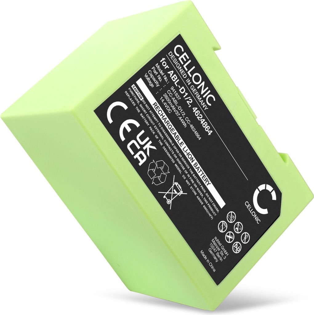 CELLONIC 1x Akku für Staubsauger Kompatibel mit iRobot Roomba e5, Roomba e6, Roomba i7 Plus, ABL-D1 - (2600mAh , 14.4V)
