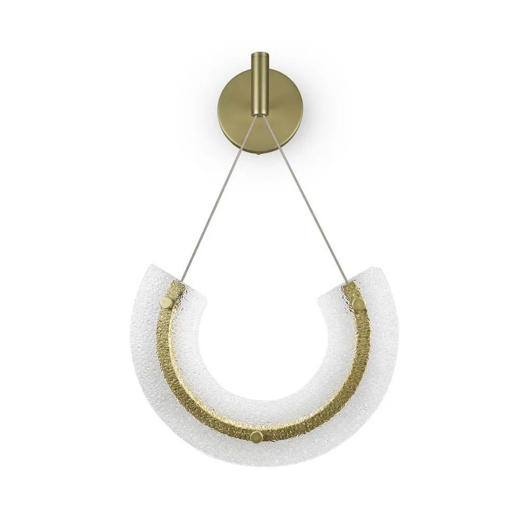 Applique LED design or 36 cm avec diffuseur verre éclairage chaud doux - 3