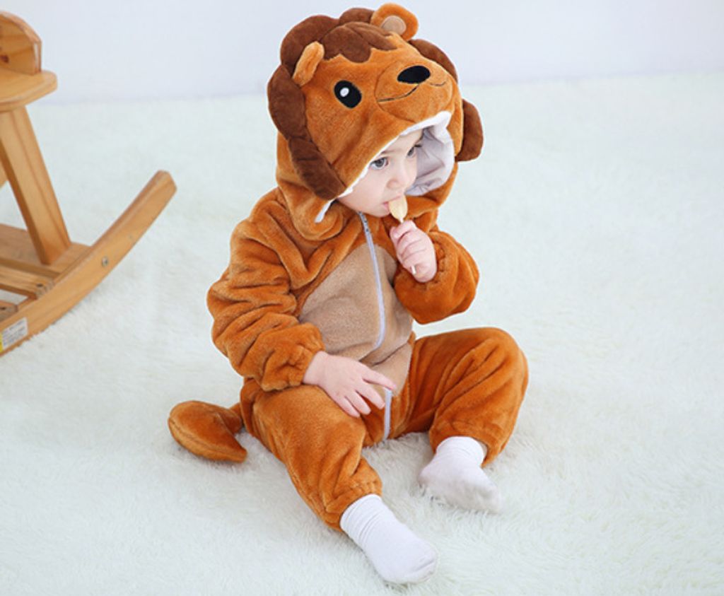 Kinder-Tieroverall (brauner Löwe, 100cm) Produktbild 3