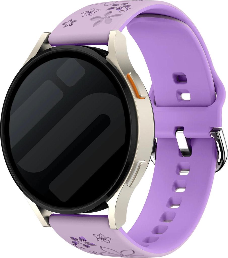Strap-it Flower Sportband Silikon 20mm - passend für Samsung Galaxy Watch 7 (40mm) / Galaxy Watch 7 (44mm) / Galaxy Watch 6 Classic / Galaxy Watch...