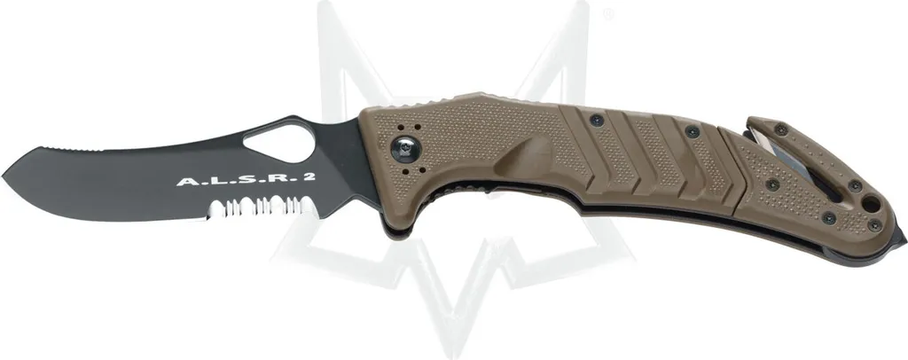Couteau outdoor pour bivouac FOX ALSR 2 lame clip point de randonnée