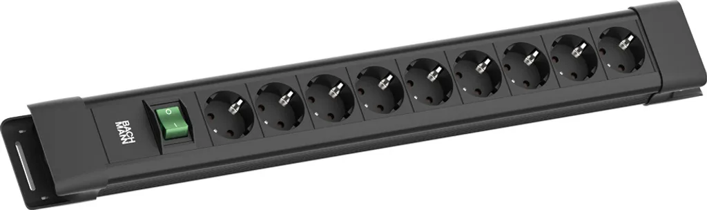 Bloc multiprise 9 prises avec interrupteur BACHMANN CONNECTUS Noir
