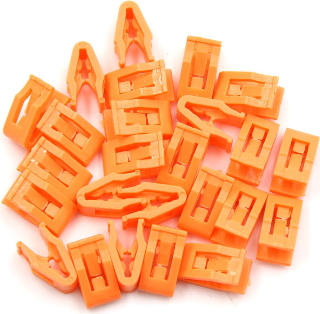 25Stk. Orange Autokonsole Halterung Armaturenbrett Formen Befestigung Clips