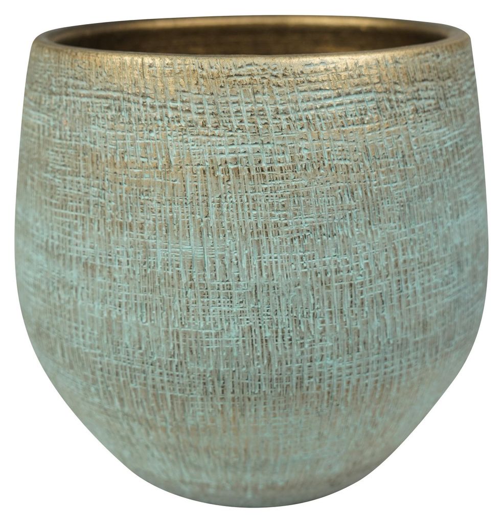 Steege Pflanztopf - moderner Look - blau - 36 x 32 cm Produktbild 