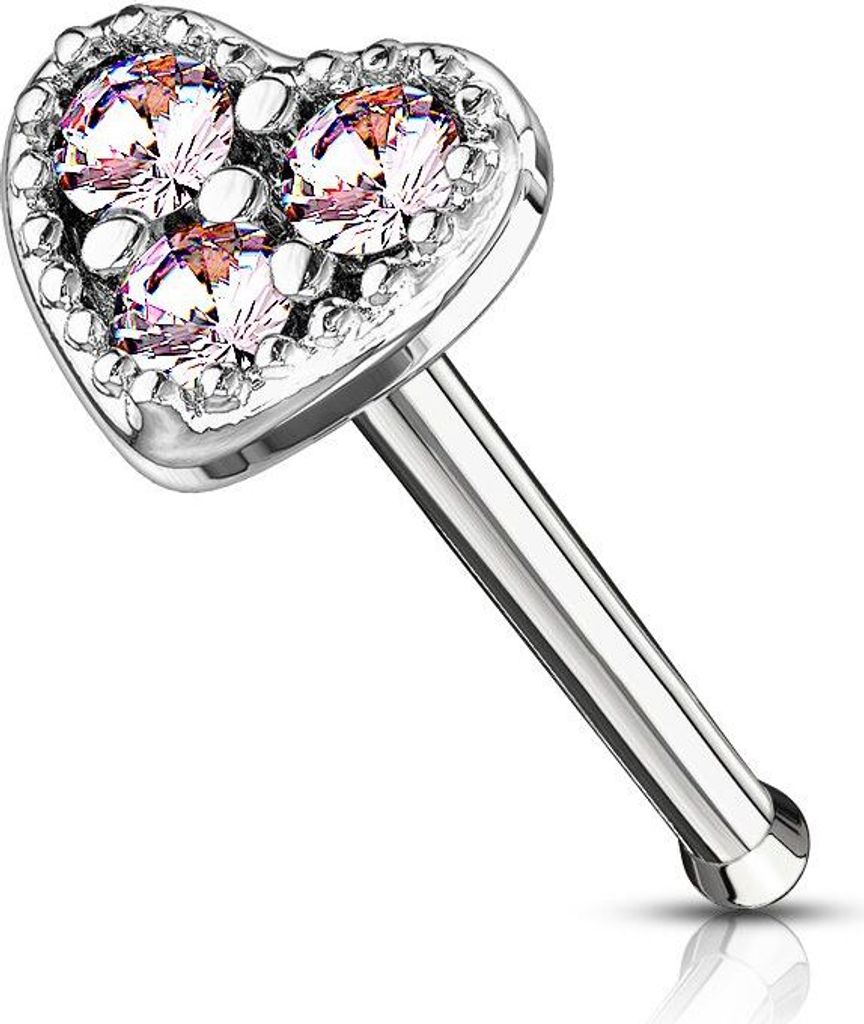 Nasenpiercing Stecker Herz Heart Nasenstecker Stift Nasen Produktbild