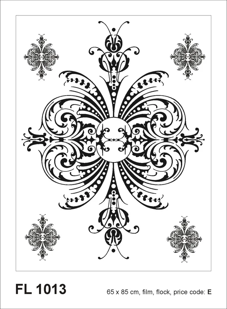 Relooker un mur vide avec le sticker baroque noir 65x85 cm Sanders