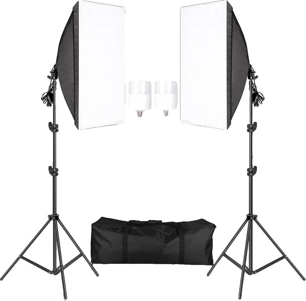 Fotografie Softbox Set, Vielseitige Beleuchtung, Einfache Einrichtung, 30W LED-Lampen