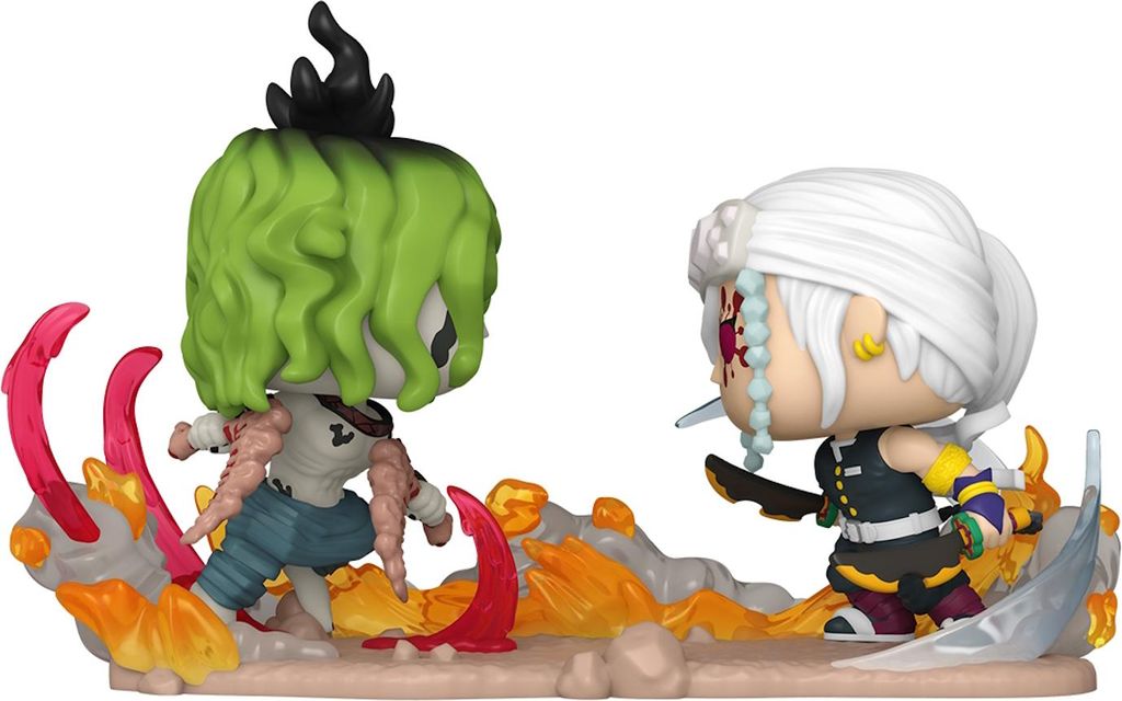 Demon Slayer: Kimetsu no Yaiba POP Moments Vinyl Figuren Tengen Vs Gyutaro 9 cm