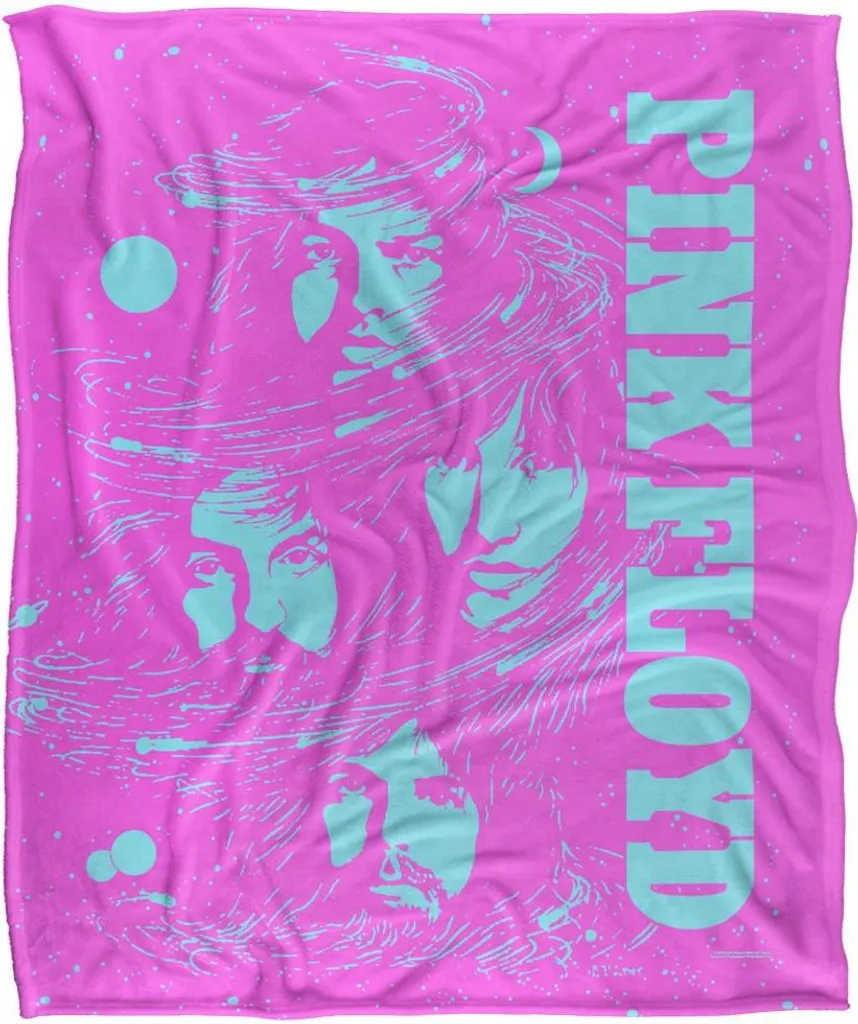 Couverture Rose et Bleu Supersoft Pink Floyd Visages de l'Espace
