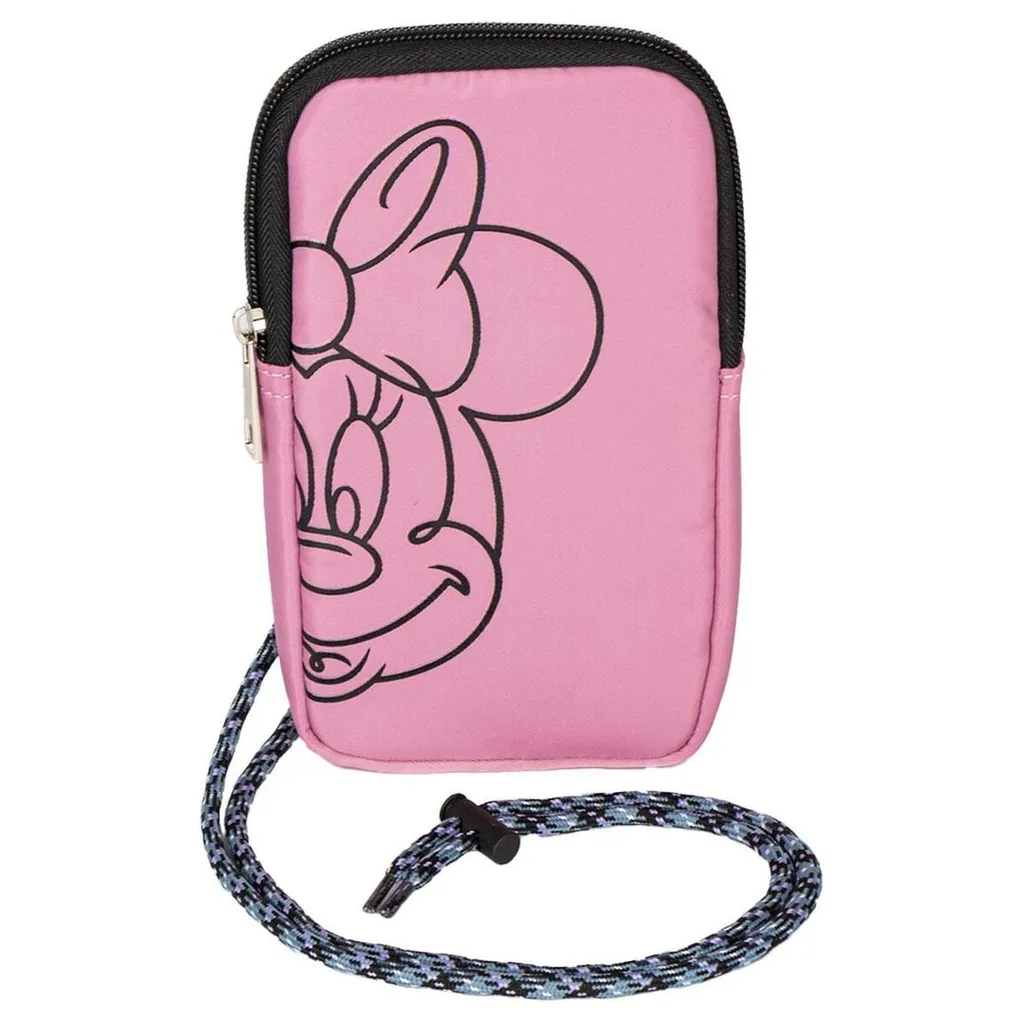 Sacoche smartphone Minnie Mouse rose pour voyages et sorties quotidiennes
