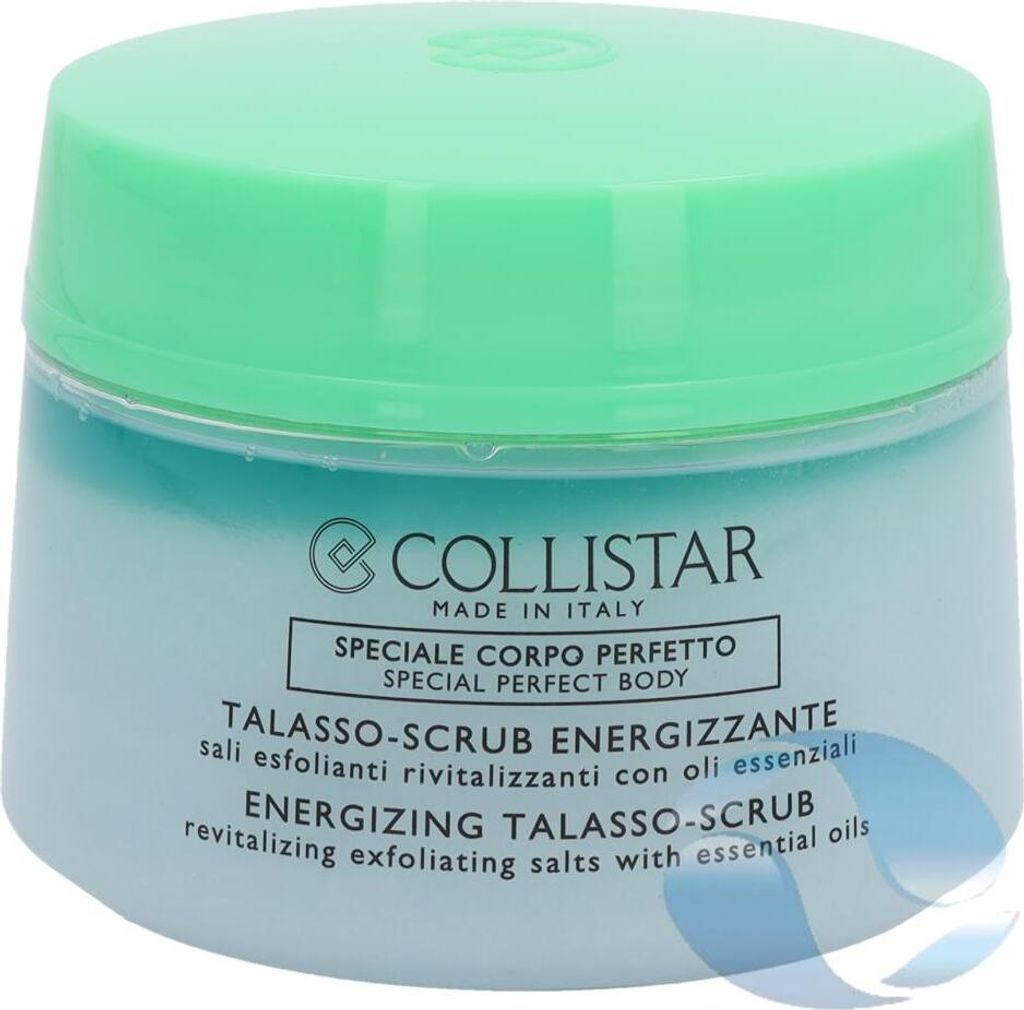 A close-up studio shot of a Collistar body scrub jar.