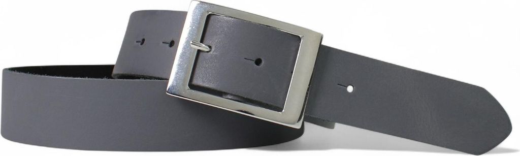 FRONHOFER Gürtel 4 cm rechteckige Gürtelschnalle silber, echt Ledergürtel Damen