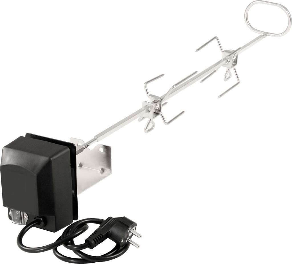 BBQ-Toro Grill- und Spießset für Ihren Weber Genesis Gasgrill mit Fleischnadeln, Motor, Motorhalter