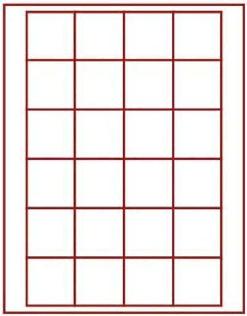 Lindner 2124 Münzbox mit 24 quadratischen Vertiefungen für Münzen/Münzkapseln mit 42 x 42 mm-grau / rote Einlage