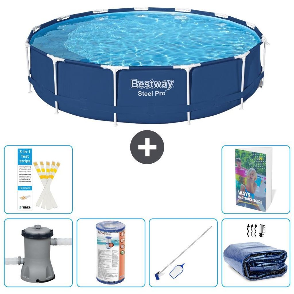 Bestway Steel Pro Rund - 396x84 cm - 7-teilig S194