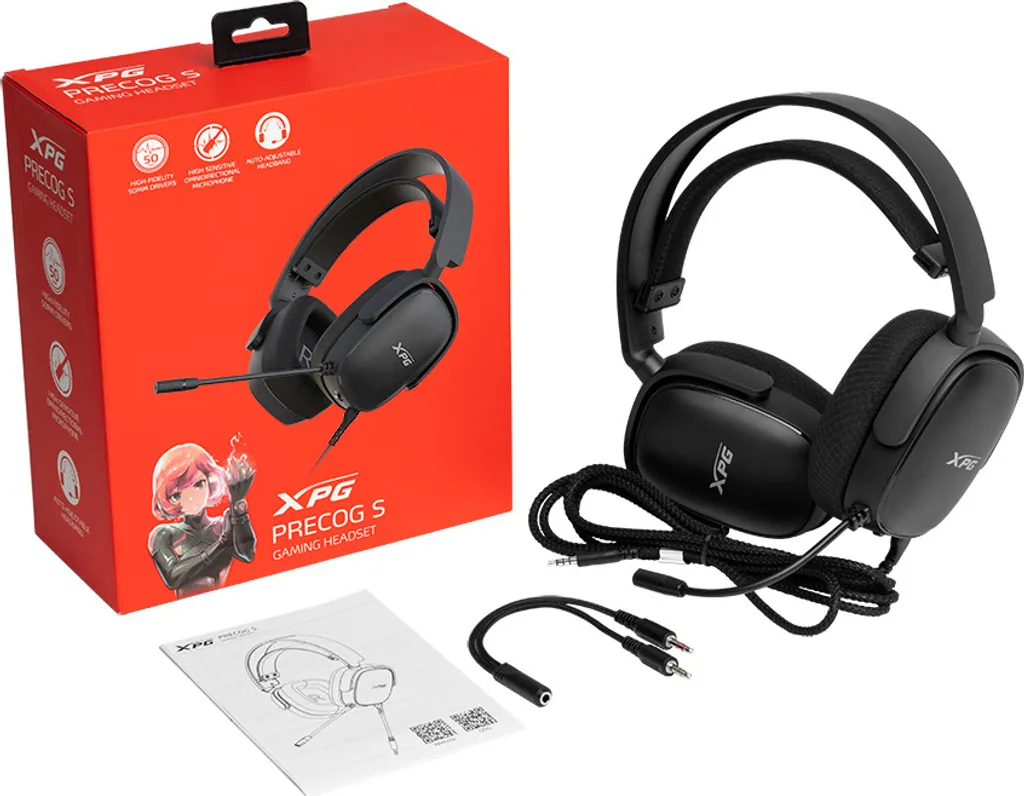 Cuffie Adata XPG PRECOG S ANC Nere - Jack 3.5mm per PC e Console - 2