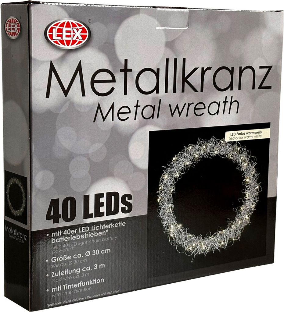 40 LED ghirlanda appesa / ghirlanda da tavolo in metallo Immagine del prodotto 