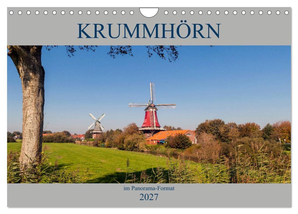 Krummhörn im Panorama-Format (Wandkalender 2027 DIN A4 quer), CALVENDO Monatskalender