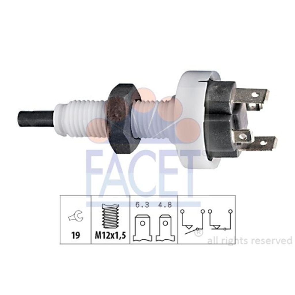 1 Bremslichtschalter FACET 7.1049 Italy - OE Equivalent für ALFA ROMEO