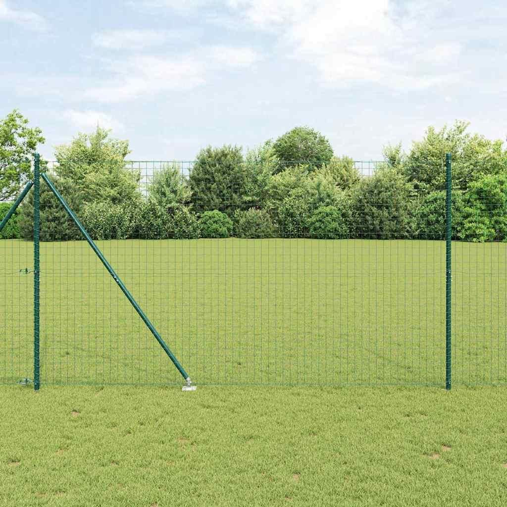Zaunpfosten 13 pcs Grün Stahl