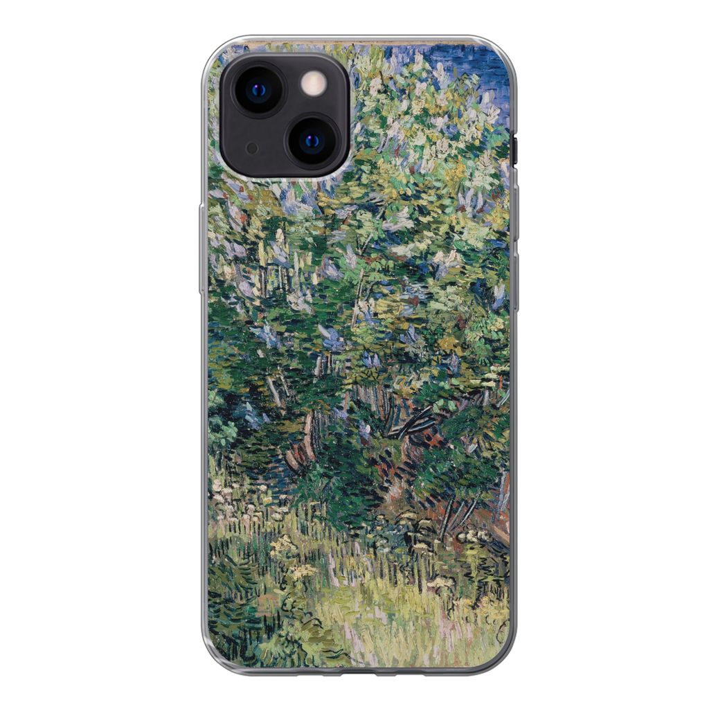 MuchoWow Handyhülle Schutzhülle Hülle für iPhone 13 mini Fliederbusch - Vincent van Gogh Silikon Softcase Handy Hülle - Softcase
