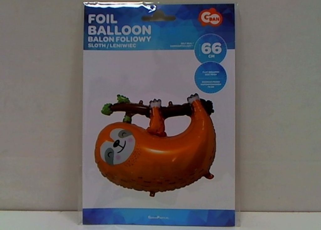 Faultier Folienballon 79 cm braun