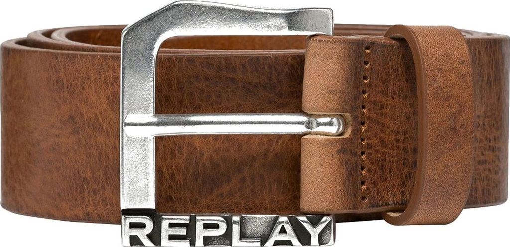 REPLAY Leder Gürtel Belt W100 Tan hellbraun