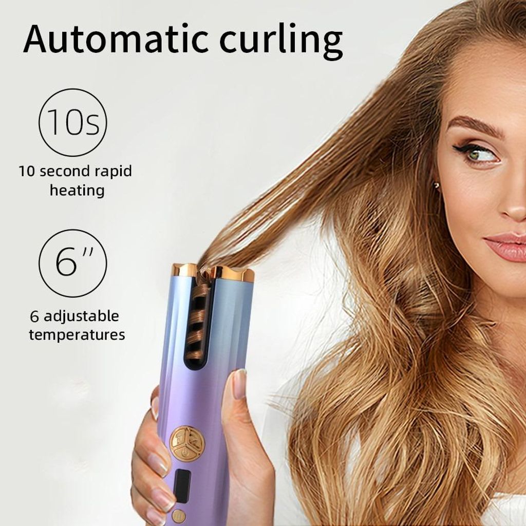 INF Kabelloser Automatischer Lockenstab: Mühelose Wellen mit Ionen-Technologie