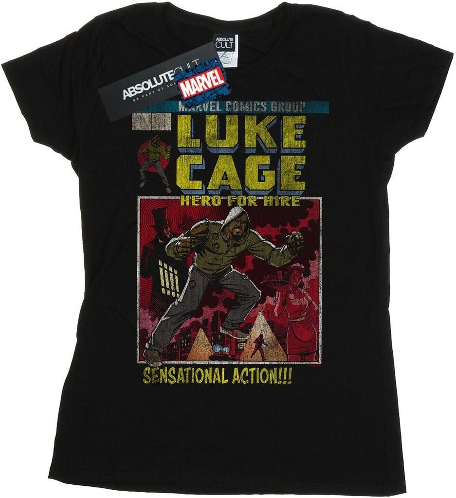 Marvel - "Yourself" T-Shirt für Damen BI34215 (XL) (Schwarz)